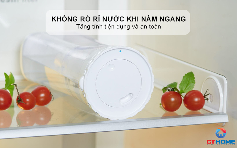 Không rò rỉ nước khi đặt bình nằm ngang