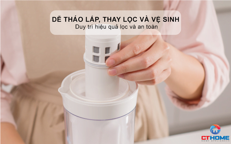 Dễ tháo lắp, thay lọc và vệ sinh bình