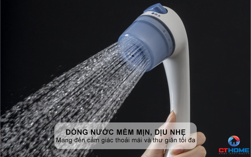 Thiết kế vòi sen cho dòng nước mềm mịn, dịu nhẹ 