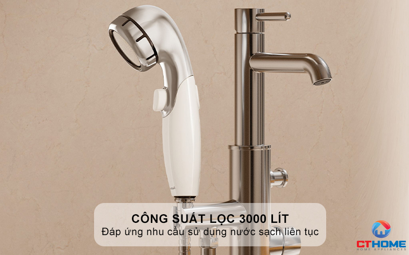 Công suất lọc 3.000 lít cho 1 tháng sử dụng
