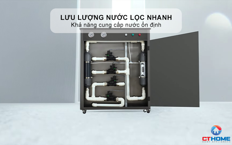 Lưu lượng nước lọc nhanh (40 lít/ phút)