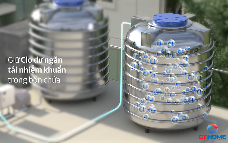 Giữ lại Clo trong nước để kháng khuẩn