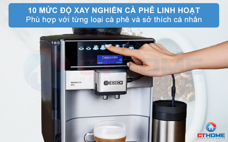 MÁY PHA CÀ PHÊ BOSCH VERO BARISTA TIS65621RW 1,7 LÍT 9