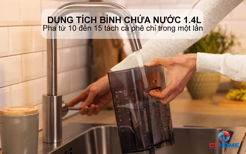Dung tích bình chứa nước 1.4L