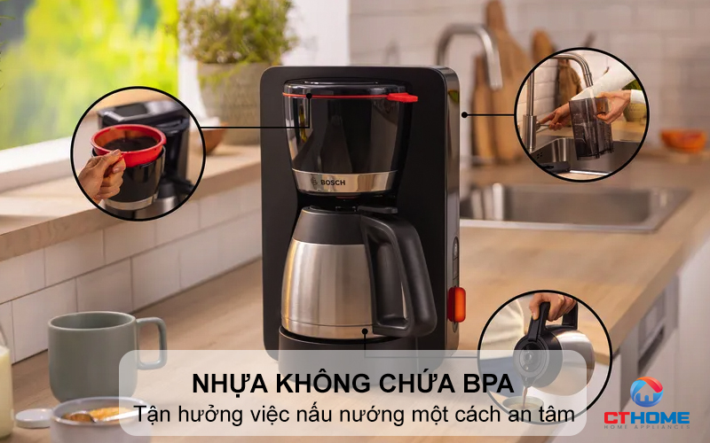 Chất liệu nhựa không chứa BPA 