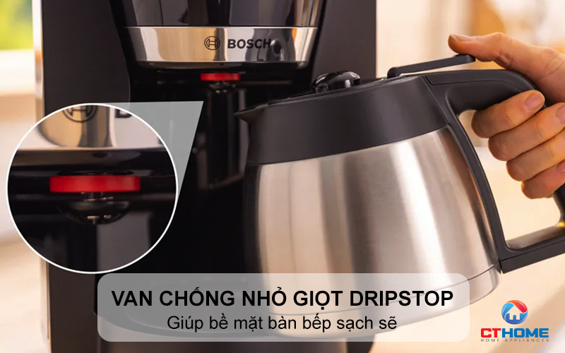 Van chống nhỏ giọt DripStop khi tháo bình