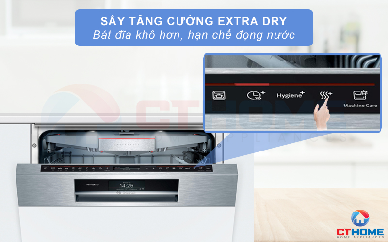 Extra Dry sấy bát đĩa khô hơn, không còn đọng nước