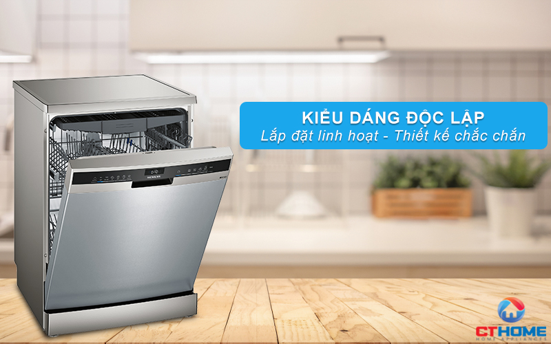 Máy rửa bát SE23HI60CE kiểu dáng độc lập linh hoạt, thiết kế chắc chắn