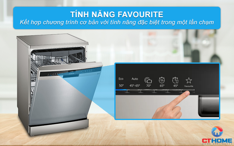 Nút nhấn Favourite kết hợp chương trình cơ bản với tính năng đặc biệt
