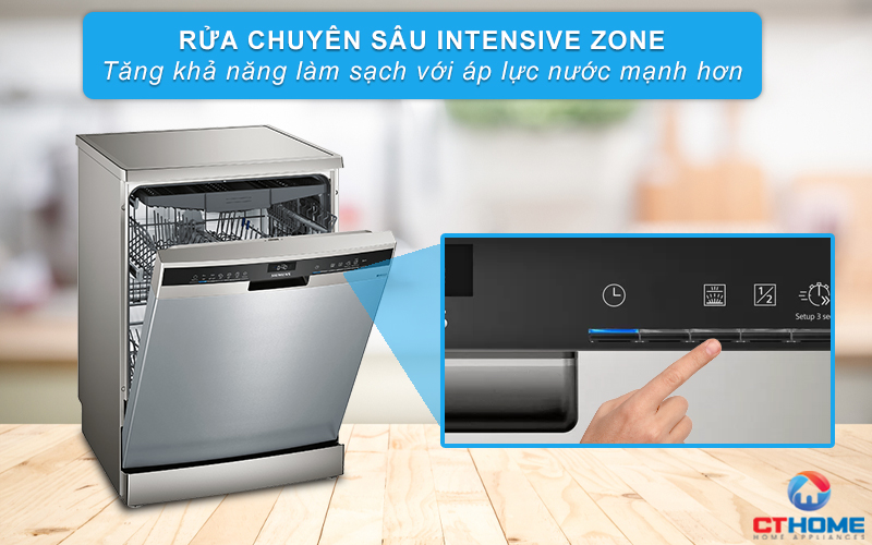 Tăng áp lực nước làm sạch sâu giàn dưới cùng với rửa chuyên sâu Intensive Zone