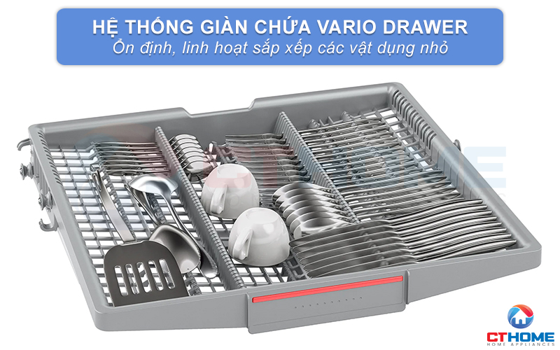 Hệ thống giàn chưa Vario Drawer linh hoạt sắp xếp các vật dụng nhỏ