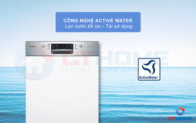 Tối ưu lượng nước rửa cho từng chu kỳ nhờ công nghệ ActiveWater