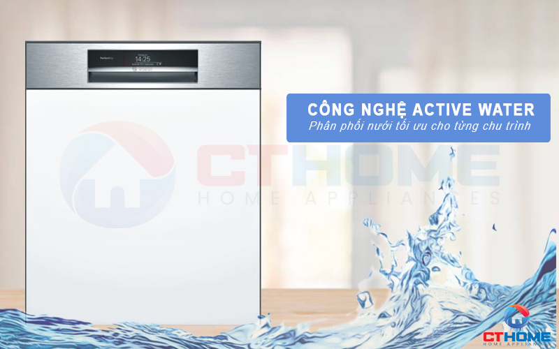 Công nghệ Active Water giúp sử dụng hợp lý nguồn nước cho các chương trình rửa