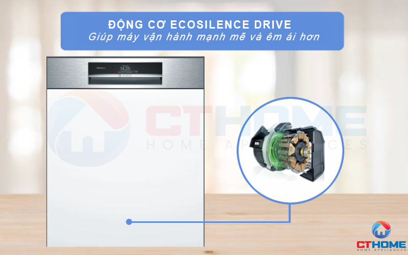 Động cơ EcoSilence Drive giúp máy vận hành mạnh mẽ và êm ái hơn