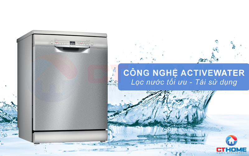 Công nghệ ActiveWater tối ưu lượng nước rửa cho từng chu trình