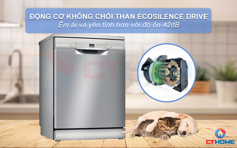 EcoSilence Drive - động cơ không chổi than giúp máy vận hành êm ái