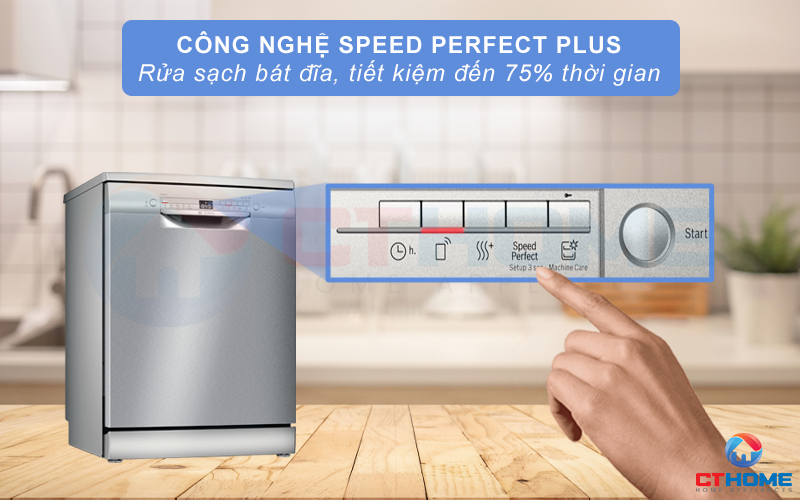 SpeedPerfect Plus sẽ giúp bạn rửa nhanh, tiết kiệm đến 75% thời gian