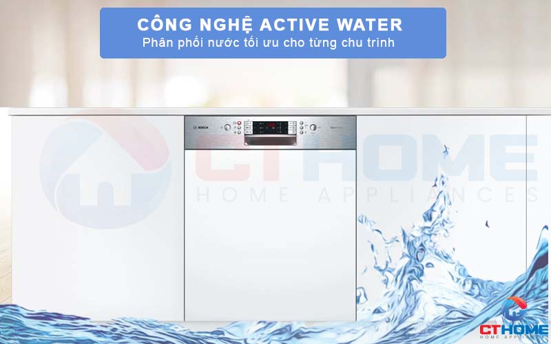 Công nghệ ActiveWater tiên tiến giúp tối ưu hóa lượng nước sử dụng