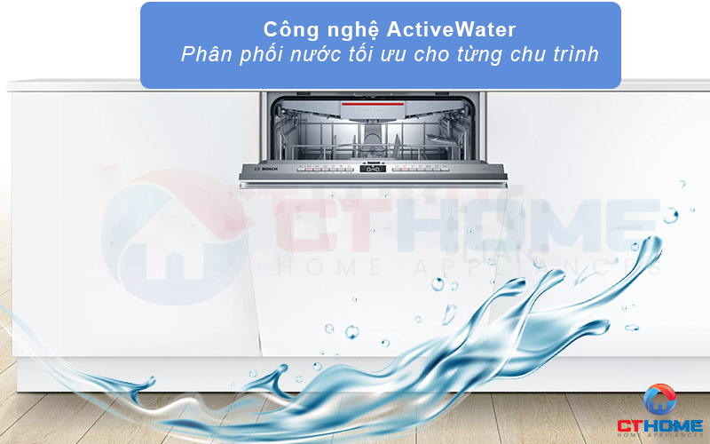 Công nghệ ActiveWater tối ưu lượng nước rửa cho từng chu trình