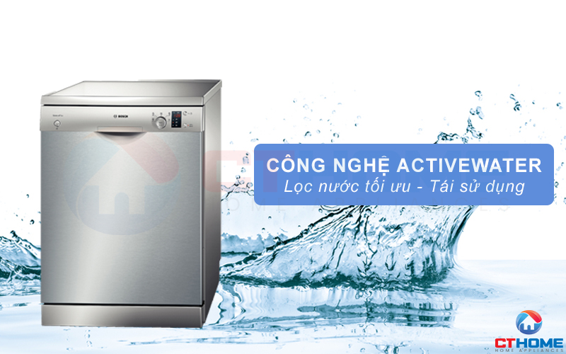 Công nghệ ActiveWater tối ưu lượng nước rửa cho từng chu kỳ