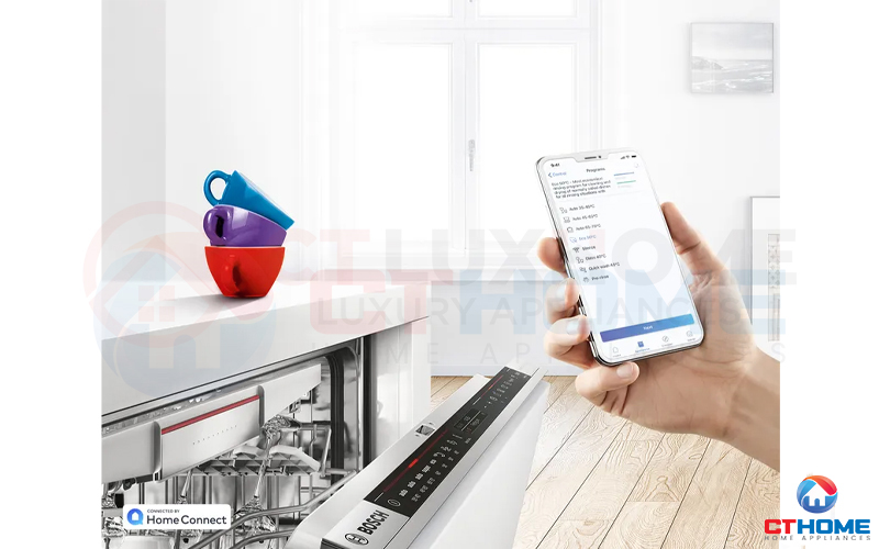 Ứng dụng Home Connect điều khiển máy rửa bát từ xa mọi lúc mọi nơi