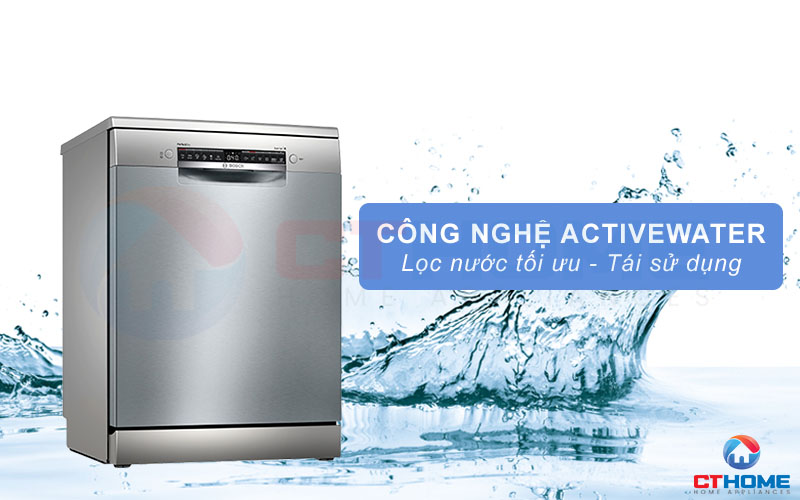 Rửa bát đĩa với lượng nước tiêu thụ thấp nhờ công nghệ ActiveWater