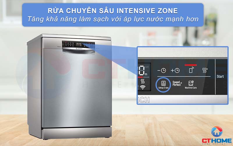 Tính năng Intensive Zone tập trung áp lực nước ở giàn dưới cùng.