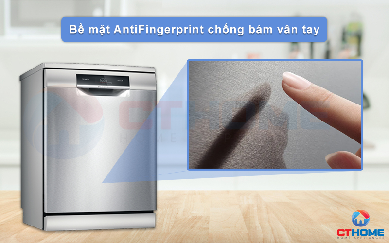 Mặt ngoài máy phủ lớp AntiFingerprint giúp giảm vết bám của dấu vân tay