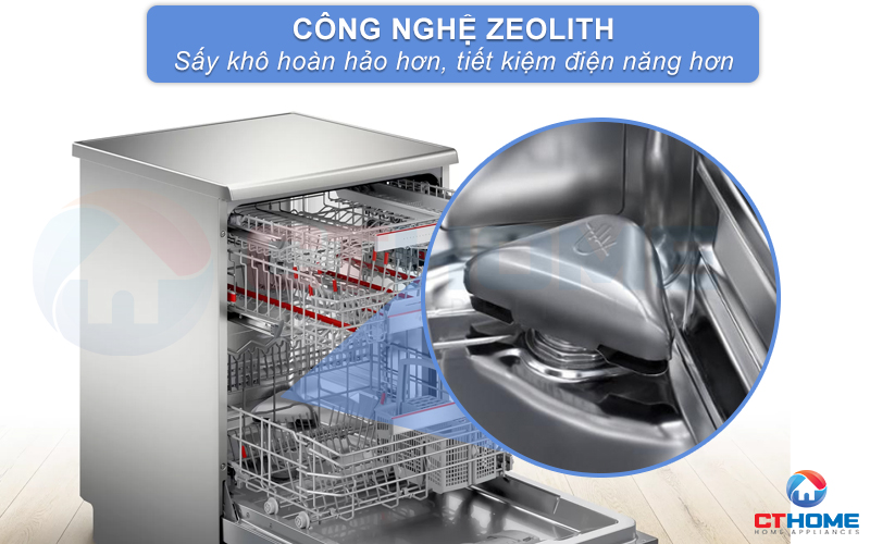 Công nghệ Zeolith giúp sấy khô hoàn hảo và tiết kiệm điện năng hơn