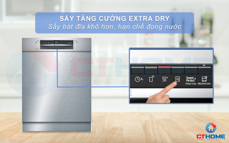 Tăng cường sấy khô với chức năng bổ sung Extra Dry