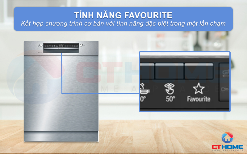 Tính năng Favourite kết hợp chương trình cơ bản với tính năng đặc biệt trong một nút nhấn