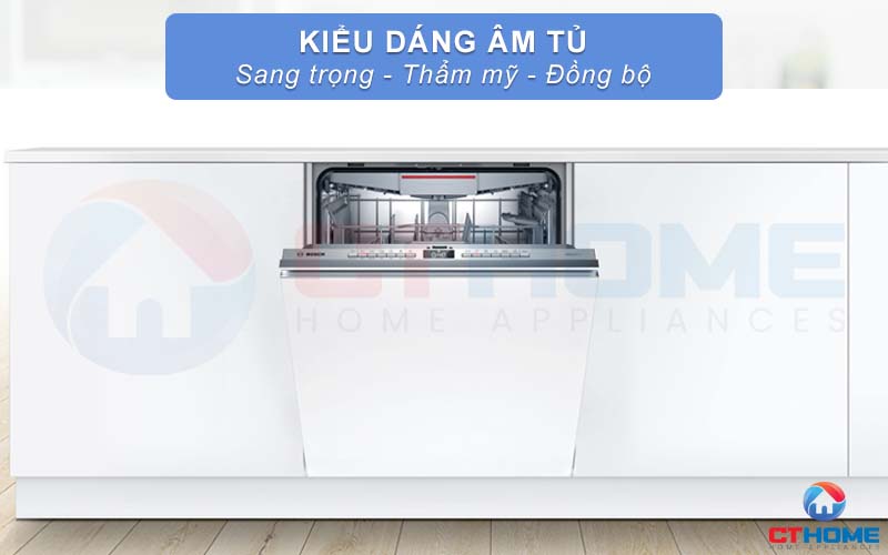 Kiểu dáng âm tủ sang trọng giúp không gian bếp trở nên hiện đại hơn