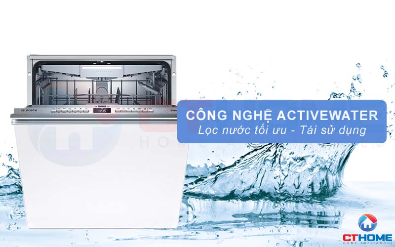 Tối ưu lượng nước rửa cho từng chu kỳ nhờ công nghệ ActiveWater.