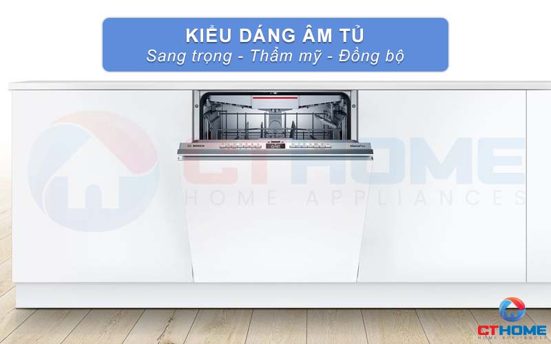 Kiểu dáng âm tủ sang trọng của máy rửa bát Bosch SMV4HCX48E