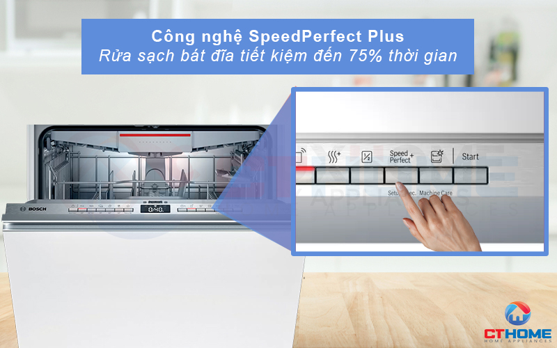 Tăng tốc độ rửa với SpeedPerfect Plus, giảm thời gian rửa lên đến 75%