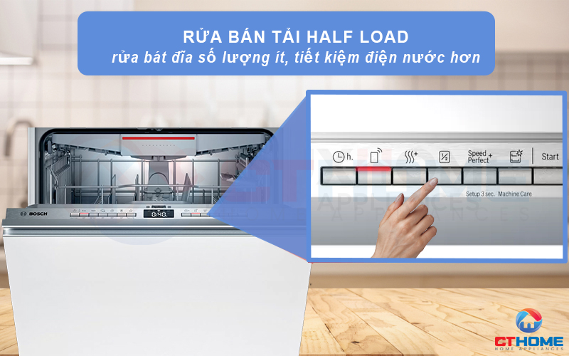 MÁY RỬA BÁT ÂM TỦ BOSCH SMV4HVX31E SERIE 4 13 BỘ 9