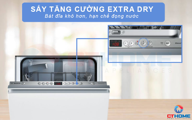 Sấy tăng cường Extra Dry giúp sấy khô hiệu quả hơn chức năng sấy thường