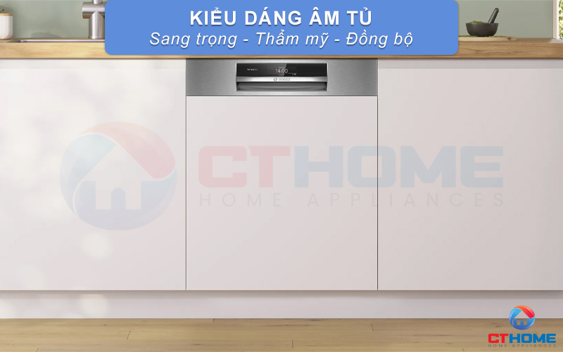 Kiểu dáng âm tủ sang trọng của máy rửa bát SMI8YCS03E