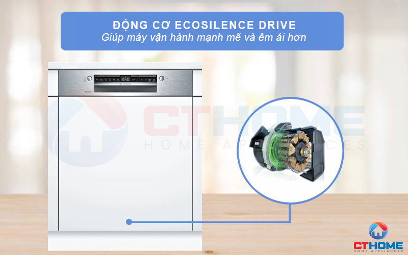 Động cơ EcoSilence Drive giúp vận hành máy êm ái và mạnh mẽ hơn.