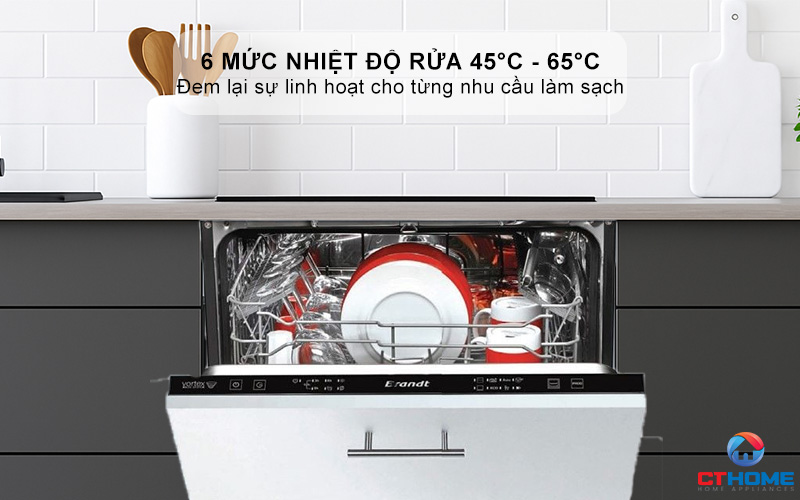 6 mức nhiệt độ rửa 40°C - 65°C