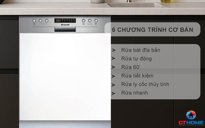 Tùy chọn đa dạng 6 chương trình rửa cơ bản phục vụ nhu cầu sử dụng