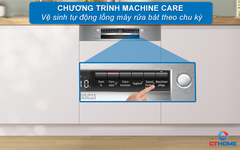 Chăm sóc máy định kỳ với lựa chọn Machine tự động dọn dẹp