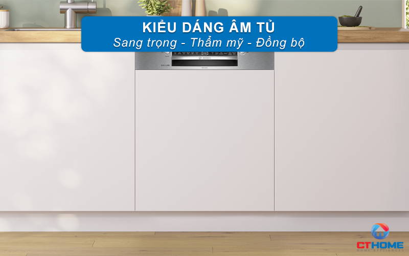 Kiểu dáng bán âm sang trọng, thiết kế thép không gỉ 