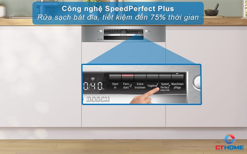 Tính năng rửa tăng tốc Speed Perfect Plus tiết kiệm điện năng 