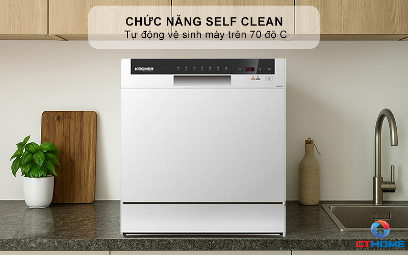 Chức năng Self clean - tự động vệ sinh máy trên 70 độ C