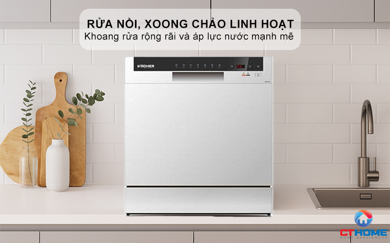 Có thể rửa nồi, xoong chảo linh hoạt