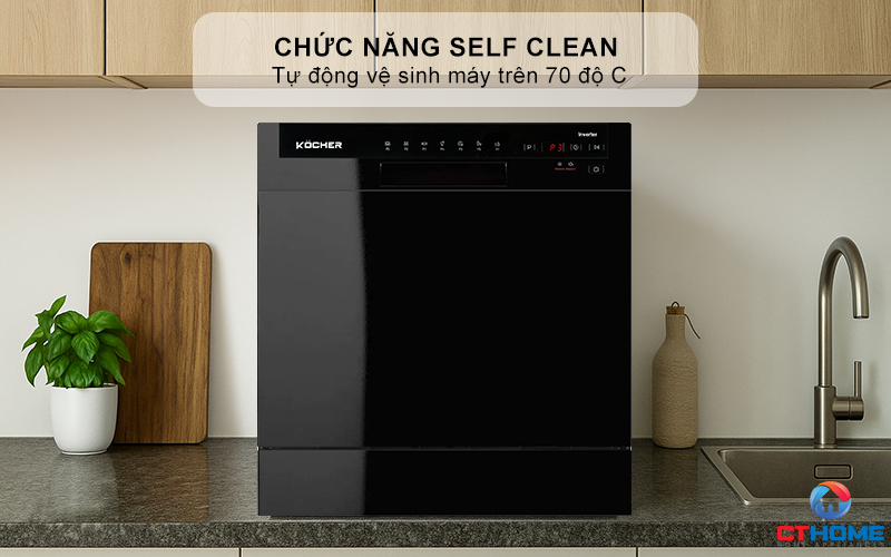 Chức năng Self clean - tự động vệ sinh máy trên 70 độ C