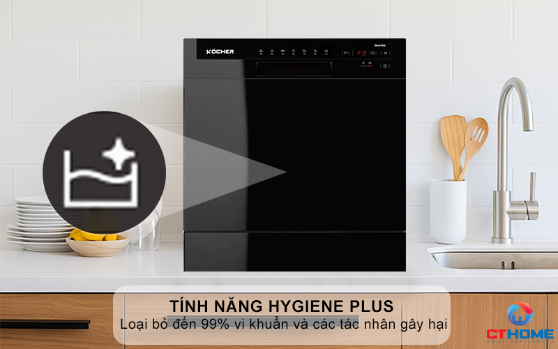 Tính năng Hygiene Plus diệt sạch 99% vi khuẩn