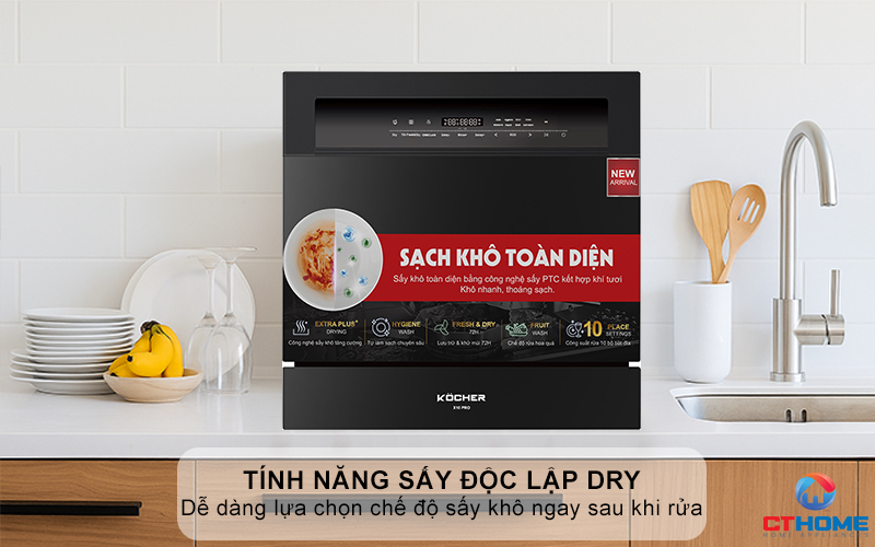 Tính năng sấy độc lập tùy chọn Dry