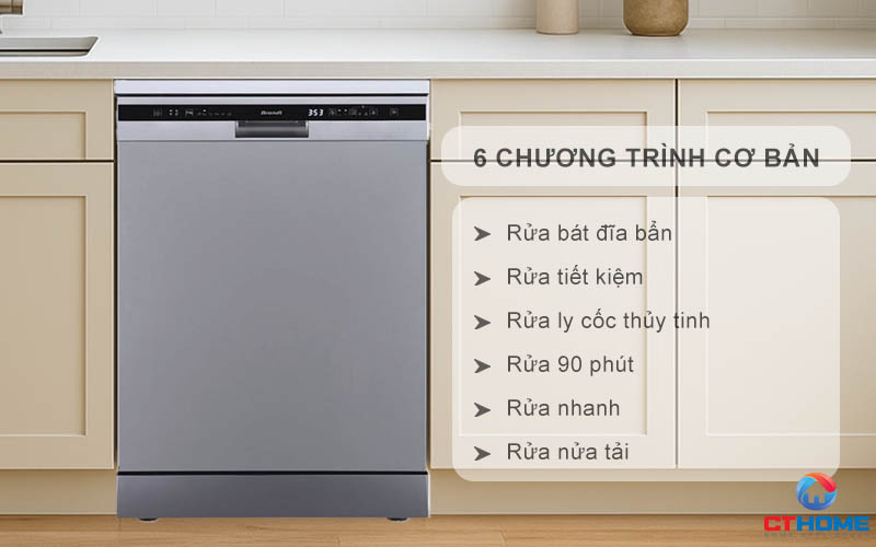 Tùy chọn đa dạng 6 chương trình rửa cơ bản phục vụ nhu cầu sử dụng
